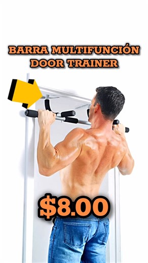 Barra Multifuncional Door Trainer FG-1214 - Convierte cualquier puerta en un gimnasio personal y obtén el cuerpo fuerte y delgado que siempre quisiste, en la comodidad de tu casa. - Se fija o se quita instantáneamente del marco de la puerta. - La estructura de acero resistente. - Ofrece un agarre amplio para flexiones, dominadas, sentadillas, fondos, ejercicios de brazos y de hombros. - Se adapta a marcos de puertas de hasta 89.9 CM. - Ten en cuenta que la puerta debe tener de 60.2 a 81.2cm de a