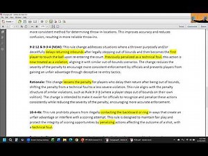 Rules Changes 2025-26 NFHS Basketball