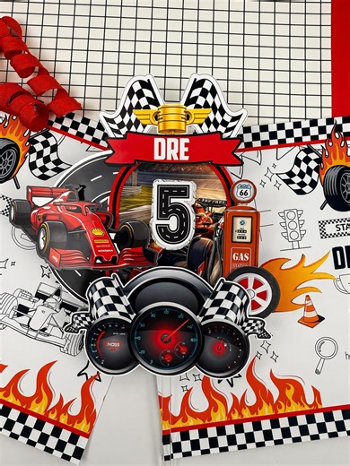 Race Car Cake Topper Personalized | Racing Birthday Decoration | Formula One Party Topper | Race Theme Cake Decor | F1 Cake Topper - Etsy
