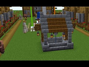 Minecraft How To Make a Small Medieval well Tutorial step by step