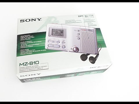 SONY MiniDisc Player MZ-B10 - Twin Speakers - HD Unboxing & direct sound test. MDスピーカープレーヤー
