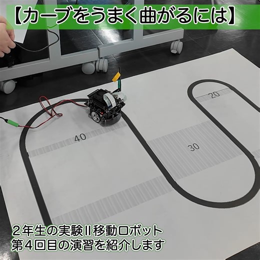 大阪工業大学ロボット工学科 | 【カーブをうまく曲がるには】 ２年生の実験Ⅱ移動ロボット 第4回目の演習を紹介します 前回からロボットに搭載されているカメラの 映像から黒い線をたどって走行する ようにプログラムしています 次は黒線の誤検知が困りごとになります さらに今回はさまざまなカーブで... | Instagram