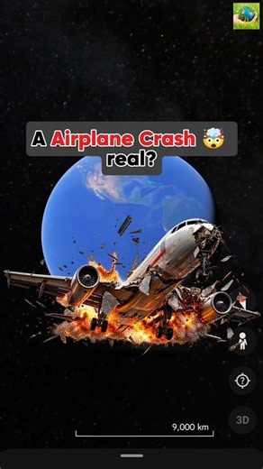 ✈️ I found a Airplane Crash in Real Life On Google Earth! #shorts #airplane #viral