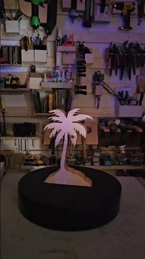 🌴 Palm Tree Wood Project Scroll Saw 🌴 #woodworking #satisfying #diy