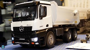 *WERBUNG* Cooperation with @DM Modellbau Neuenkirchen Vörden Mercedes Benz Arocs license RC Dump Truck 1/14 WHITE Exclusive to Amewi Trade e.K. - UNBOXING - | Bikonkav