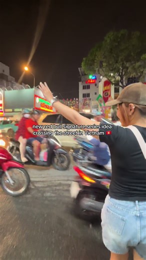 my strategy: close my eyes, put my arm out, and just walk slowly like a duck 🦆 or walk right next to a local (bonus points if it’s a vietnamese grandma) but whatever you do, DO NOT RUN #hochiminh #vietnam #vietnamese #travel #local