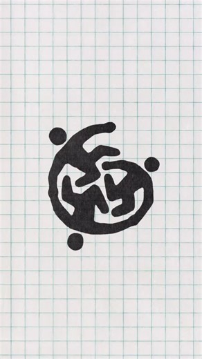 Swim Type on Instagram: "🌀✏️ Logo design process for @good_fund_freo It was inspired by Henri Matisse’s ‘The Dance’, illustrating the community that GFF services: three figures hold hands in an open spiral, growing, moving outwards, welcoming others into the movement – while also following the form of a ‘G’. 🩷"