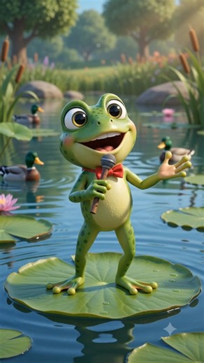 🐸 Frog Becomes a Singer! 🎤 From Pond to Superstar! 😂 #Shorts