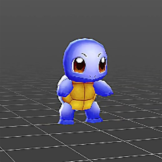 Squirtle's Idle Animation #nintendo #pokemon #blender #gaming #animation