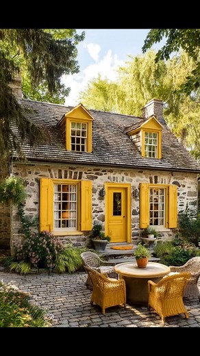 Yellow Cottage Design #house #viral #amazing | Tiny House, Log Cabin and A-Frame