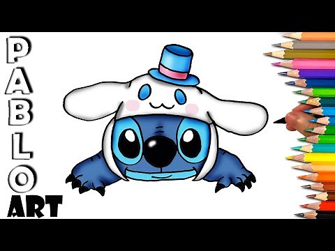 How to Draw Stitch in Cinnamoroll costume from Lilo and Stitch | Learn to Draw step by step