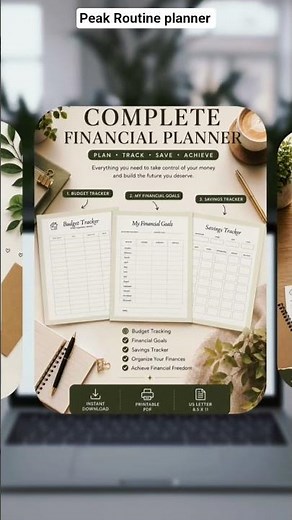 Budget Planner Printable PDF | Finance Planner & Savings Tracker