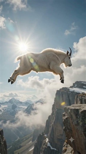 🐐 Rocky Mountain Goat's IMPOSSIBLE Leap Between Cliffs! 😱🏔️