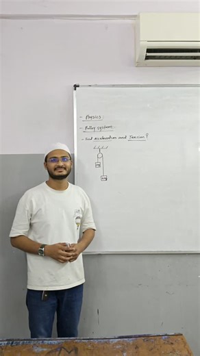 MS Education on Instagram: "🎯 Pulley System Made Simple! Struggling with pulley questions in Physics? 🤔 Don’t worry, I’ve broken it down step by step so you’ll never get stuck again! 🚀✨ ⚡ Learn concepts ⚡ Solve questions ⚡ Score higher in exams Pulley problems are not hard if you know the trick 😉 🧠 Watch till the end & try it yourself! 👇 Drop your doubts in the comments. #ReelsTrending #ReelsEducation #ViralReels #LearnOnInstagram #ReelsWithSaad #ReelKaroFeelKaro #StudyMotivation #PulleySy