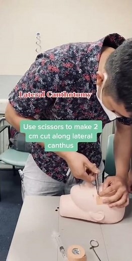 Lateral canthotomy procedure #mededucation #medicalschool #erdoctor
