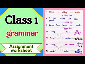🔴 Class 1 English worksheet । Class 1 grammar worksheet । English worksheet for class 1 🔴