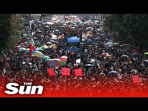 Live: Thousands of anti-government protesters gather in Thailand