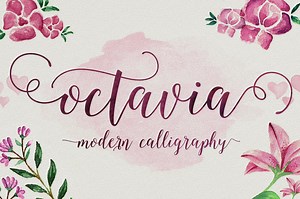 Octavia Script, a Script Font by Adam Fathony