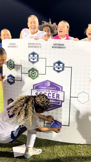 The party continues tomorrow 🥳 Boise State moves on to face #2 Utah State on Saturday at 6 p.m. PT on the Mountain West Network! | Mountain West Conference