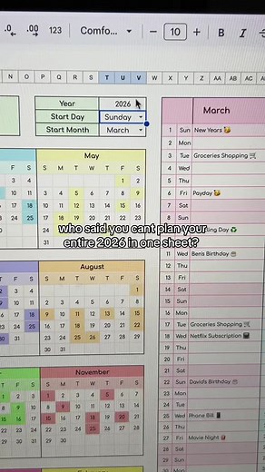 Plan Your Entire 2026 with Google Sheets Now