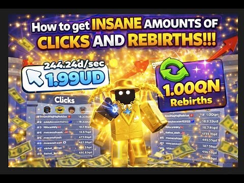 How to get INSANE AMOUNTS OF CLICKS AND REBIRTHS 😳(TOP 1 Player) + GIVEAWAYS | Roblox Tap Simulator