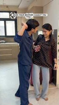 When brother caught sister 😂 #funnyvideo #brothersister #siblings #bhai#behan ‪@ddikshasoni1611‬