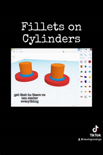 TinkerCAD Tips: Fillets and Chamfers on Cylinders