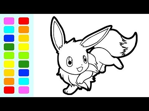 Pokemon coloring book pages Eevee normal Speed coloring for kids