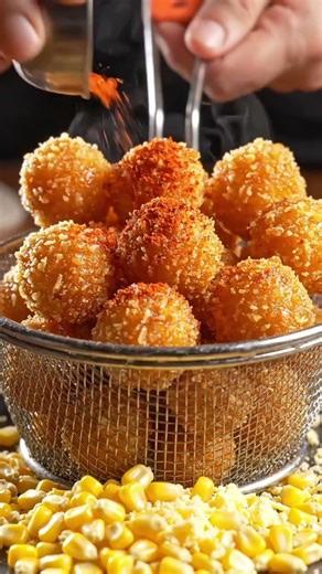 Cheesy Core Balls #shorts #food #corn #video
