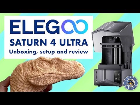 Elegoo Saturn 4 Ultra Unboxing, Set Up, Slicing, Printing and Review - 3D Printing a Dinosaur!