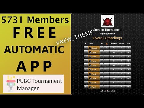 Free | Points Table Making for PUBG made easy with Tournament Management App for PUBG