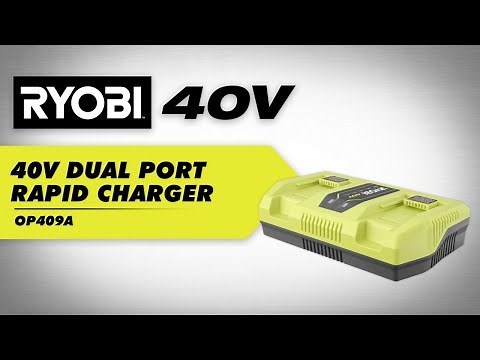 4X FASTER Charging | RYOBI 40V Dual Port Rapid Charger