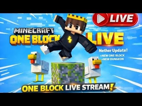 Minecraft ONE BLOCK LIVE 🔴 play with BLAZEXTeam || New & Survival Adventure
