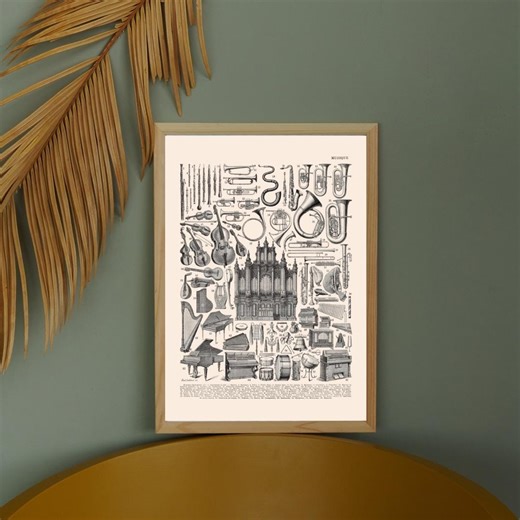Vintage Musical Instruments Print, Digital Download, French Larousse 1920 Music Chart Orchestra Poster, Antique Wall Art Printable Download - Etsy UK