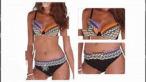 Happy Sailed Womens Tribal Push Up Bikini Set Swimsuit Bathing Suit