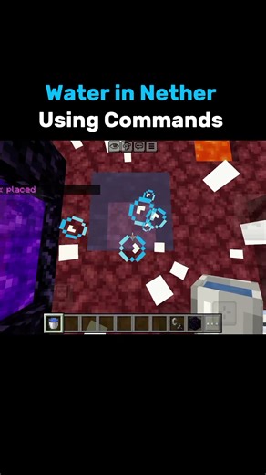 Water in Nether !!?? 💦💦 #shorts #minecraft