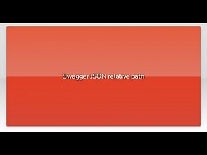 Swagger JSON relative path