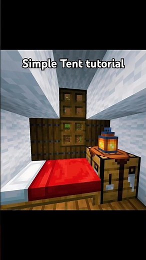 Simple Tent Tutorial #minecraft #sound #phonk#tutorial#hack#gaming #minecraftbuilding#Shorts