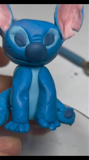 Tiny Stitch! 😱💙 DIY Clay Art #shorts