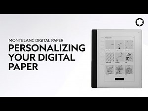 Montblanc Digital Paper | How to personalize settings​​