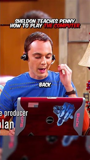 Sheldon teaches Penny how to play the computer 💻