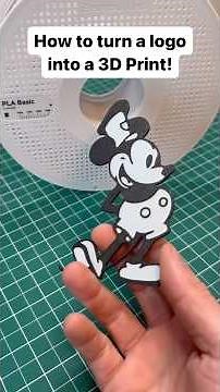 How to convert an image into a 3d print. #3dprinting #steamboatwillie #bambulab