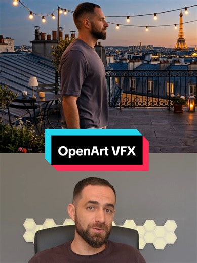 OpenArt VFX is an AI VFX tool that transforms footage you already filmed. You can replace the background, change the lighting, add new elements with Video Inpaint, and completely rebuild the scene around you without changing your original performance. What makes it stand out is that it does not just add a filter or regenerate the entire clip. It keeps you untouched, then matches the lighting, physics, and motion across every frame, so the final result looks like real VFX. #openartvfx #aivfx #ope