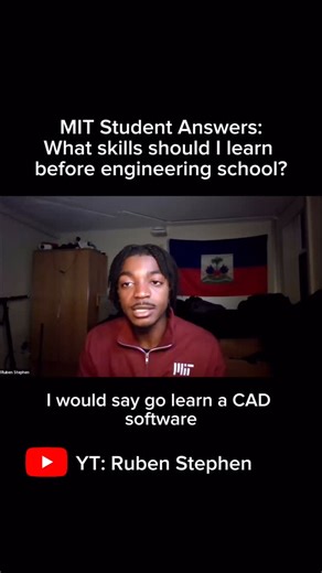Ruben | Student | Personal Development on Instagram: "What skills should I learn before engineering school? Full vid on YT: @rstephen.04 #college #university #stem #mit #engineering"