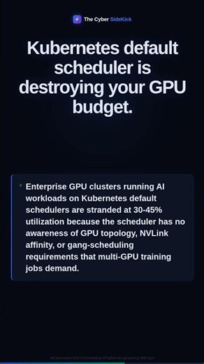 Kubernetes default scheduler is destroying your GPU budget.