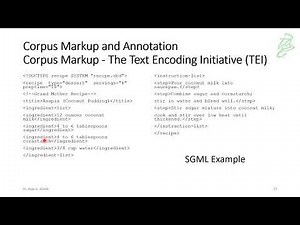 029 - NLP: Corpus Markup and Annotation