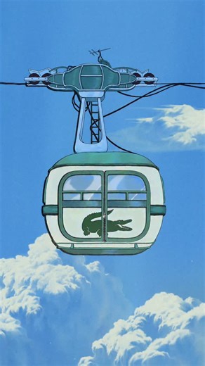 Lacoste Holidays animated series by @rayan_takhedmit: A game of tennis at high altitude 🎾 A tennis match unfolds where it shouldn’t, suspended above the mountains. The court disappears, but the gestures remain. By lifting tennis into the sky, Lacoste reconnects with its founding sport and turns heritage into a holiday playground. | Lacoste