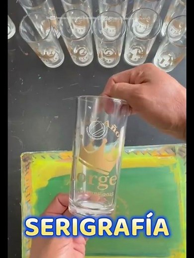 Serigrafía en vasos #serigrafia #impresionuv #emprendedores
