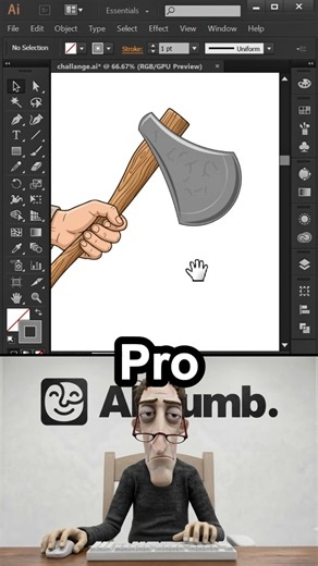 Beginner VS Pro Artist Axe.🪓.