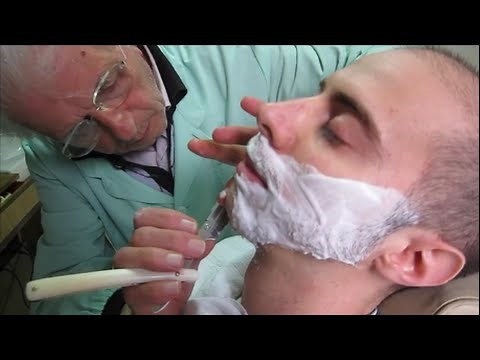 Traditional Italian barber - old school - ASMR video